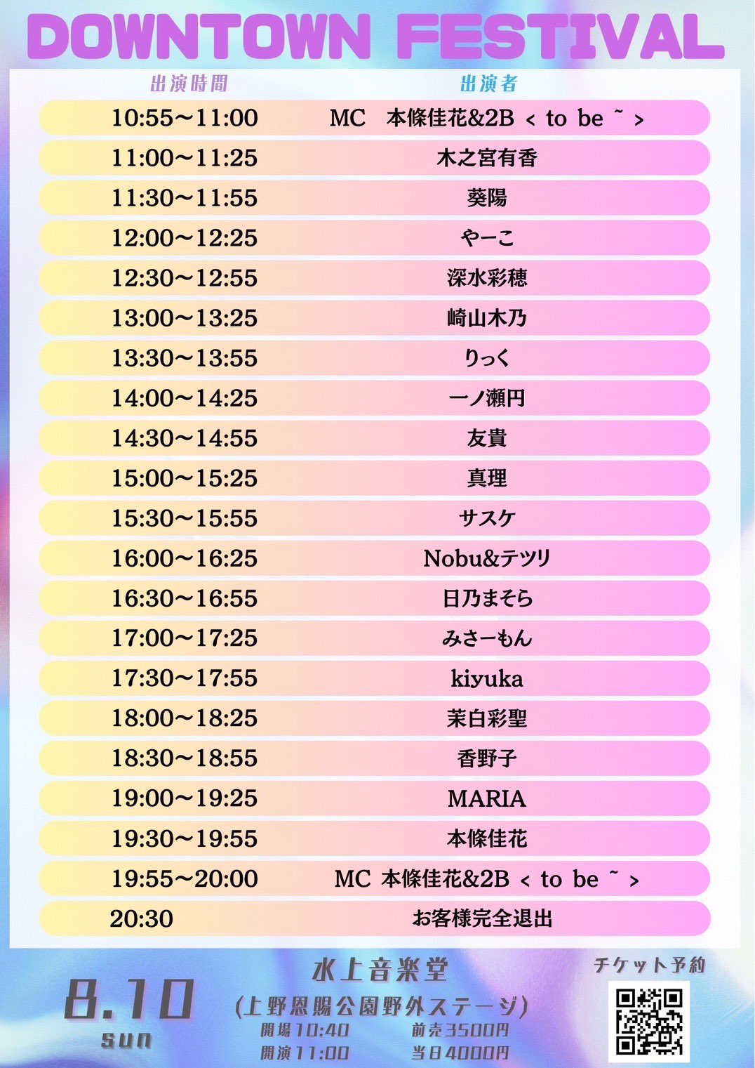 【動員重要】第74回 うえの夏まつり︰Downtown Festival